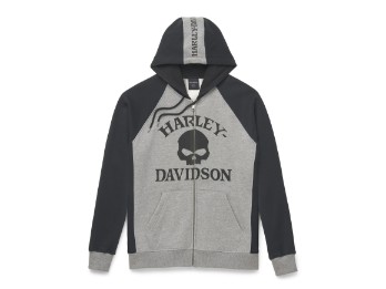 Herren Zip Hoodie Willie G Skull