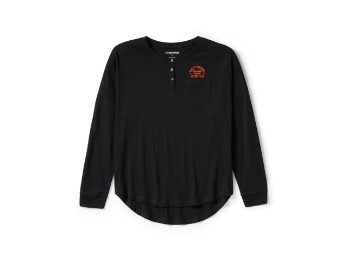 Heritage Long Sleeve Pocket Henley Top