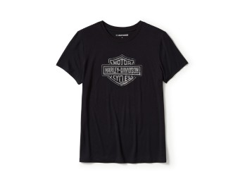 Damen T-Shirt Essential Bling schwarz