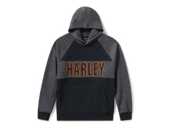 Der Bar Font Colorblock Pullover Hoodie