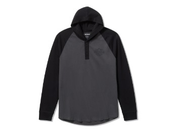 Raglan Henley with Hood