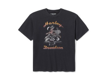 Damen T-Shirt Lone Wolf Lowrider Oversized