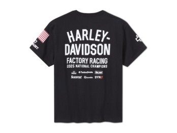 Harley-Davidson Herren T-Shirt Factory Racing Champion – Schwarz
