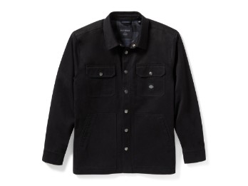 Racer Font Solid Shirt Jacket