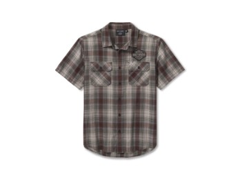 Kurzarm Hemd Racer Font Yarn Dye Plaid