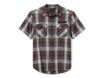 Herren Shirt Block Font Yarn Dyed Plaid