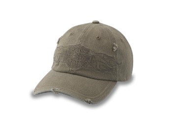 Flying Lap Distressed Stretch-Fit-Cap green