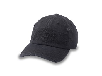 Flying Lap Distressed Stretch-Fit-Cap black