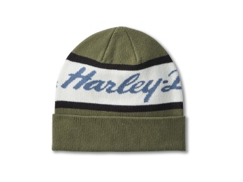 H-D Script Beanie grün