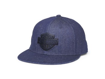 Herren Kappe Bar & Shield Denim Navy