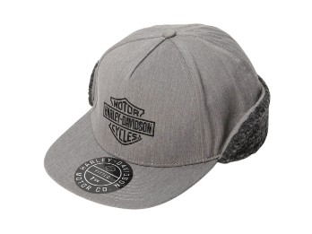 Hat Woven Grey with Flaps