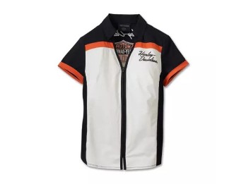 Harley-Davidson Damen Zip Shirt Bar & Shield Colorblocked