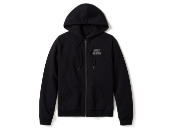 Damen Zip Hoodie Willie G Skull Fleece