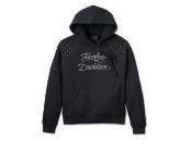 Damen Hoodie Studded Out schwarz