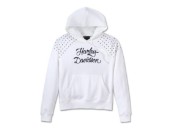 DAMEN HOODIE STUDDED OUT WEISS