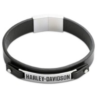 H-D Herren Lederarmband Harley-Davidson Plate  9"