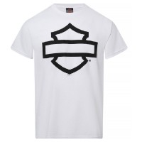 Herren Shop Shirt `Open B&S´ weiß