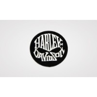 Aufnäher Text Skull verschiedene Größen