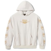 Dickies x H-D Oversized-Kapuzenpullover mit geflügeltem Hufeisen – Weiß