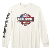 H-D Longsleeve Stars & Stripes  weiß