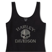 Willie G Skull Bling Tanktop für Damen - schwarz