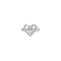 Harley-Davidson® Damen Kristall Unendlichkeit Herz Ring, Sterling Silber