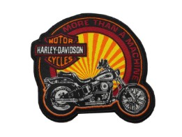 Harley-Davidson® 3.5 in. Embroidered More than a Machine Sew-On Patch, Black