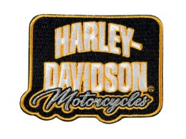 Harley-Davidson® 3.5 in. H-D Motorcycles Embroidered Sew-On Patch, Black