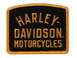 Harley-Davidson® 3.5 in. OG Harley Embroidered Sew-On Patch, Black/Orange
