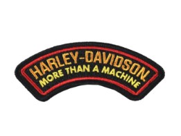 Harley-Davidson® 4 in. More than a Machine Rocker Emblem Sew-On Patch, Black