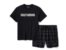 Kurzärmeliges Harley-Davidson  Pyjama-Set für Herren 