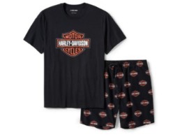 Kurzärmeliges Harley-Davidson Pyjama-Set für Herren