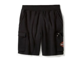 Harley-Davidson Fleece-Cargo-Shorts - schwarz