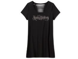 Damen Bling Kurzarm-Tunika