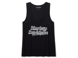 Damen-Tanktop mit V-Ausschnitt und glitzernden Details