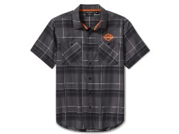 H-D TECH Coolmax Plaid Shirt - schwarz