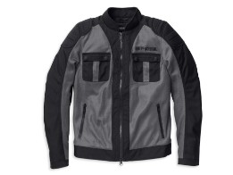 H-D Zephyr Mesh Jacke mit Zip-out Liner für Damen - Grau/Schwarz