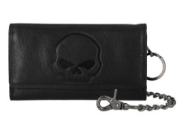 Geldbörse 'Skull Emboss Trucker' mit Kette