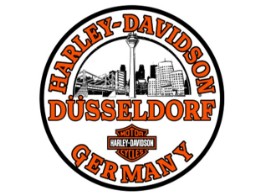 NEUER Shop Aufnäher von Harley-Davidson Düsseldorf ZUM BÜGELN