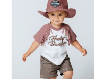 Fransen Set Shirt & Short Mädchen