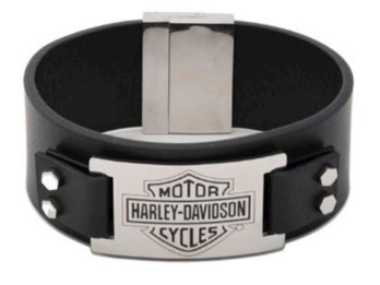 H-D Herren  Lederarmband 9"