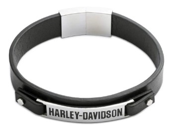 H-D Herren Lederarmband Harley-Davidson Plate  9"