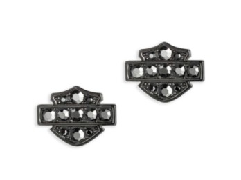 Ohrstecker mit „Boxed Bar & Shield“-Motiv und Steinen