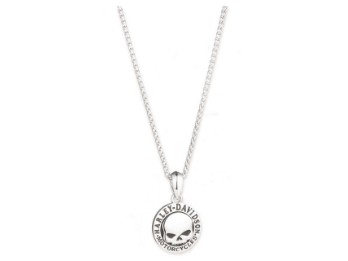 Harley-Davidson® Men's 26 in. Willie G Skull Chain Necklace, Stainless Steel