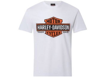 Herren Shop Shirt 'Elongated B&S´ – weiß