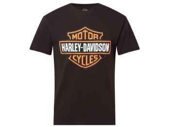 Herren Shop Shirt `Bar&Shield´ - schwarz