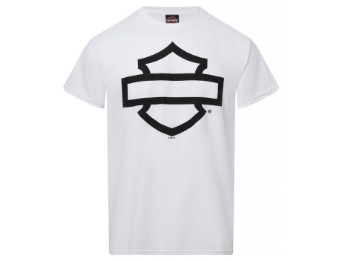 Herren Shop Shirt `Open B&S´ weiß