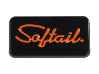 Harley-Davidson® 1 in. Softail Bike Model Metal Pin, Black & Orange Finish