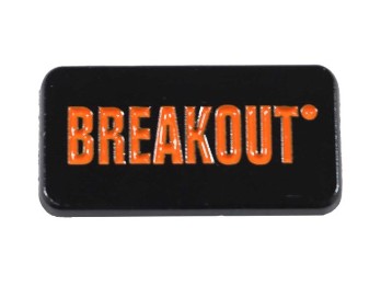 Harley-Davidson® 1 in. Breakout Bike Model Metal Pin, Black & Orange Finish