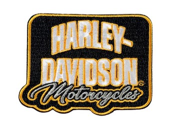 Harley-Davidson® 3.5 in. H-D Motorcycles Embroidered Sew-On Patch, Black